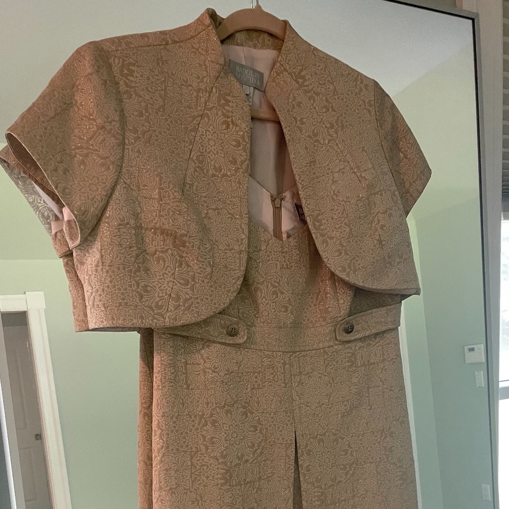 Badgley Mischka cocktail dress with Bolero jacket